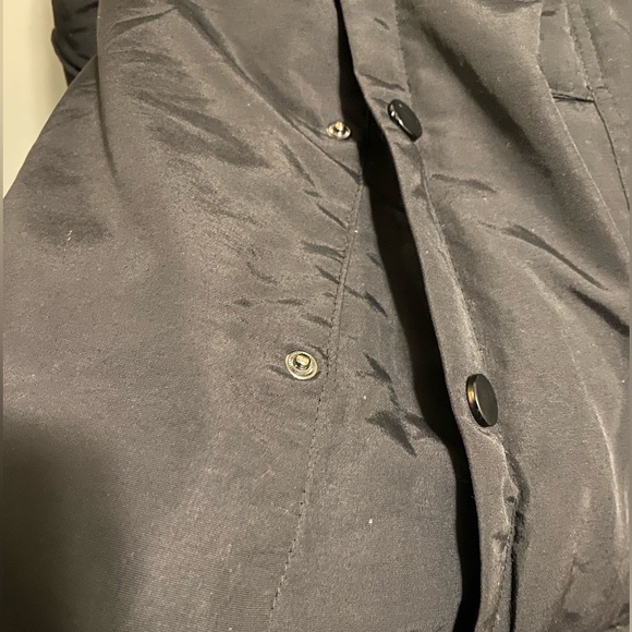 Thyme Maternity Down Filled Hooded Black Puffer Coat Black Size Large GUC - Picture 5 of 6